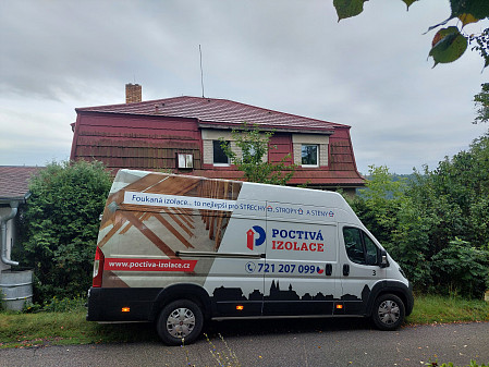 Izolace stropu rodinného domu u Benešova